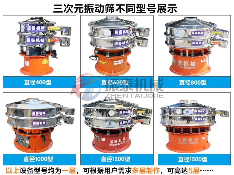咖啡粉振動(dòng)篩不同型號展示